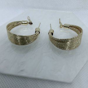 18K Gold Plated Chunky Hoop Earrings